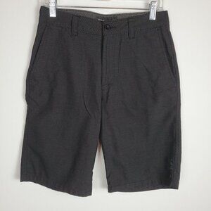 O'neill 28 Black Striped Chino Flat front Shorts‎ 10.5"